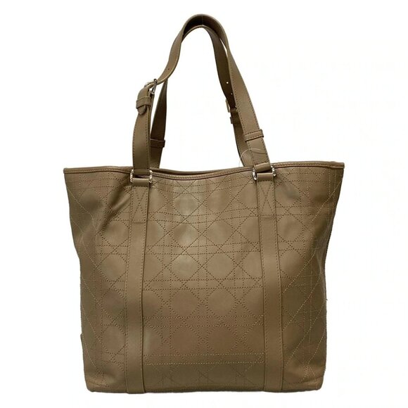 Auth DIOR/ChristianDior Rasta/Canaje Stitching Brown Leather Tote Bag - Picture 2 of 16
